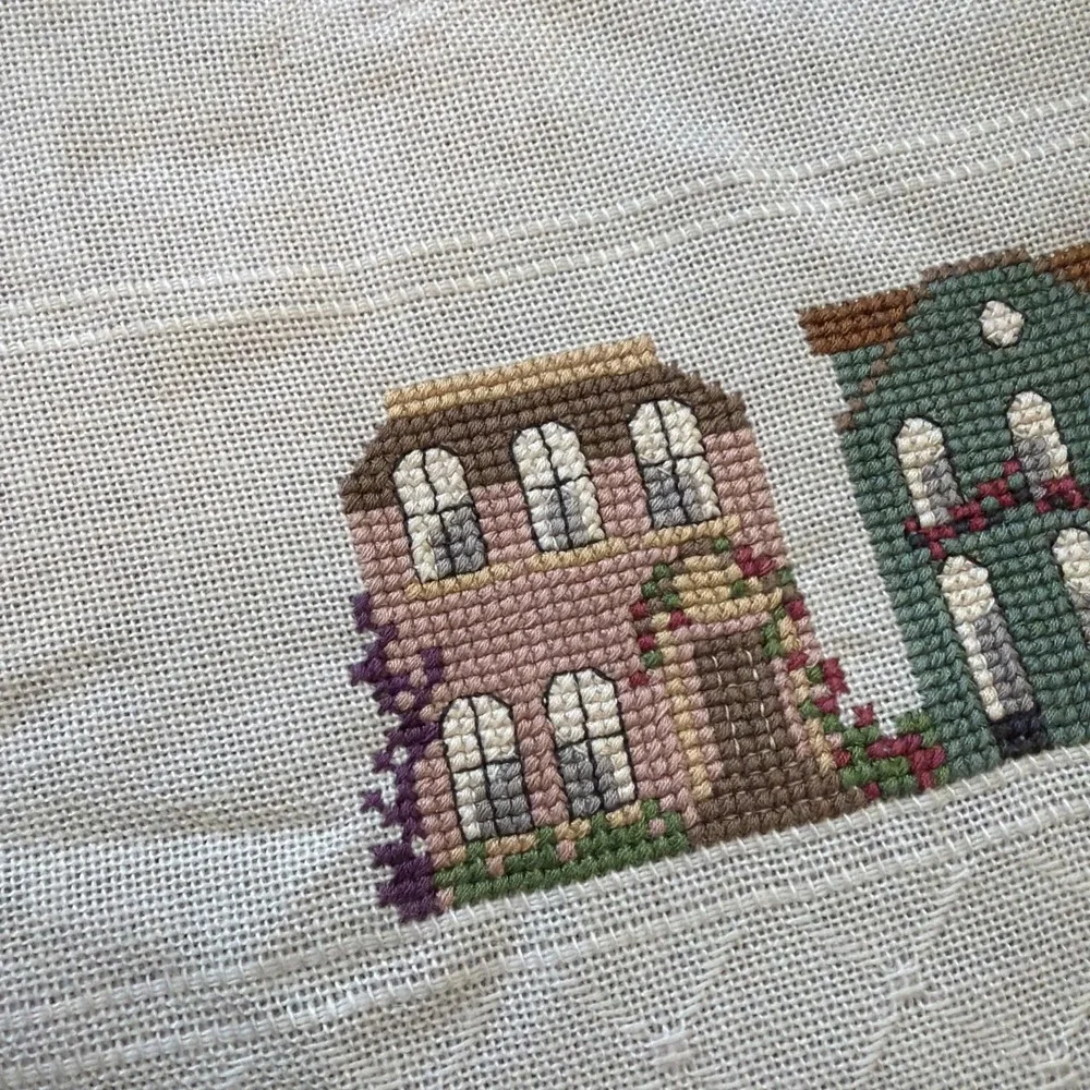 Handmade Cross Stitched Tablecloth 45